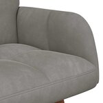 vidaXL Sofa 2 places Gris clair 115 x 61 x 87 cm Velours (V)