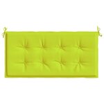 vidaXL Coussin de banc de jardin vert brillant 120x50x4cm tissu oxford