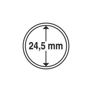 Capsules rondes 24 5mm pour monnaies de collection. Paquet - 100 capsules