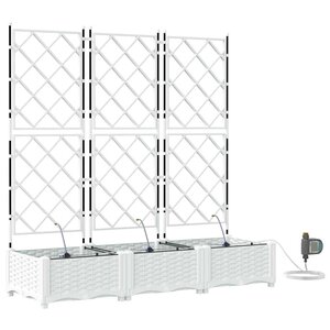 vidaXL Pots de jardin Blanc 120 x 40 x 126 cm Acier