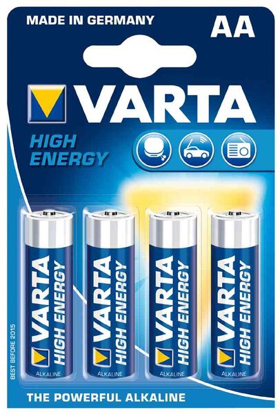 Blister de 4 piles Alcaline LONGLIFE Power Mignon AA / LR6 1 5V VARTA
