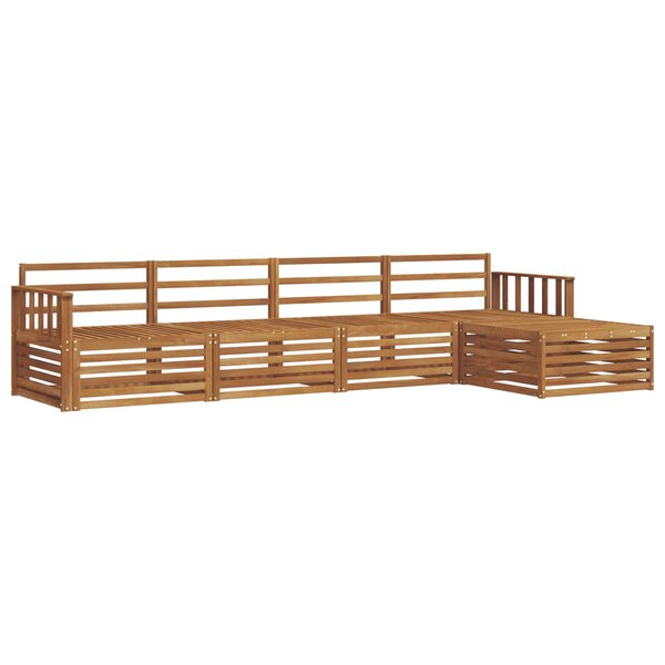 vidaXL Ensemble de canapés d'extérieur 5 pc Naturel