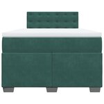 vidaXL Sommier à lattes de lit et matelas Vert foncé 120x200cm Velours