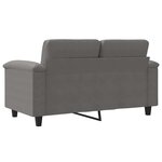 vidaXL Canapé à 2 places Gris foncé 120 cm Tissu microfibre