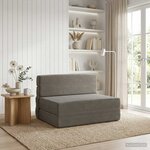 vidaXL Canapé-lit pliable Gris clair 100 x 80 x 60 cm Tissu