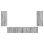 vidaXL Ensemble de meuble TV mural 4 Pièces Gris Sonoma Bois d'ingénierie