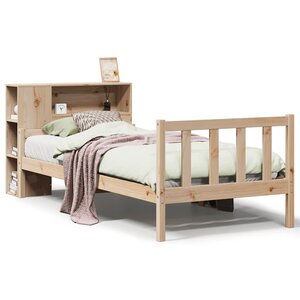 vidaXL Lit bibliothèque sans matelas 90x190 cm bois de pin massif