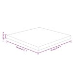 vidaXL Dessus de table carré Marron clair 70x70x4cm Bois chêne traité