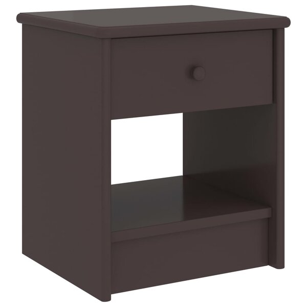 vidaXL Table de chevet Marron foncé 35x30x40 cm Bois de pin massif