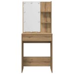 vidaXL Ensemble de coiffeuse avec LED chêne artisanal bois ingénierie