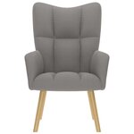 vidaXL Chaise de relaxation Taupe Tissu