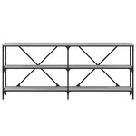 vidaXL Table console sonoma gris 180x30x75 cm bois d'ingénierie et fer