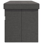 vidaXL Banc de rangement pliable gris foncé faux lin