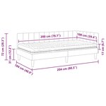 vidaXL Cadre de lit d'angle avec matelas Crème 100 x 200 cm Velours