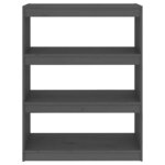 vidaXL Bibliothèque/Séparateur de pièce Gris 80x30x103 5 cm Pin massif