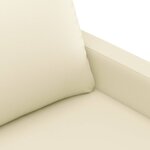 vidaXL Canapé à 2 places Crème 120 cm Similicuir
