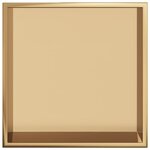 vidaXL Niche de douche doré brossé 32x32x9 cm acier inoxydable