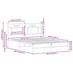 vidaXL Cadre de lit sans matelas chêne fumé 140x200 cm bois ingénierie
