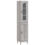 vidaXL Buffet haut Sonoma gris 34 5x34x180 cm Bois d'ingénierie