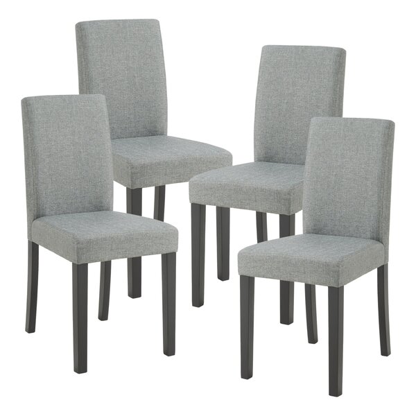 Lot de 4 chaises de salle à manger 89 x 43 x 54 cm moderne design robuste gris clair 03_0009829