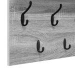 vidaXL Porte-manteau mural avec étagère Gris Sonoma 80 x 40 x 12 cm