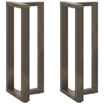vidaXL Pieds de table de bar en forme de T  2 pièces  noir  50 x 35 x (100-101) cm  acier