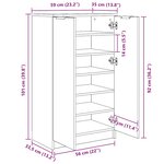 vidaXL Armoire à chaussures chêne artisanal bois d'ingénierie