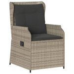 vidaXL Chaises inclinables jardin lot de 2 et coussins résine tressée