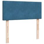 vidaXL Sommier à lattes de lit et matelas Bleu foncé 120x200cm Velours