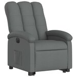 vidaXL Fauteuil inclinable électrique gris foncé tissu