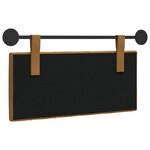 vidaXL Tête de lit suspendue Marron Velours