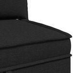 vidaXL Canapé modulaire avec rangement 4 Pièces Noir Tissu