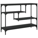 vidaXL Table console noir 100x30x75 cm bois d'ingénierie