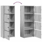vidaXL Bibliothèque sonoma gris 40x24x102 cm bois d'ingénierie