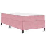 vidaXL Cadre de lit avec matelas Rose 90 x 200 cm tissu