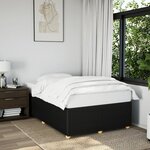 vidaXL Cadre de lit noir 120x190 cm tissu