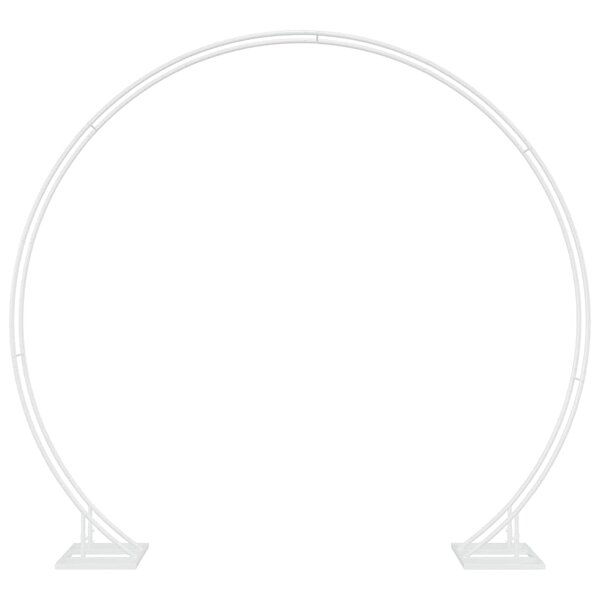vidaXL Arche de mariage Blanc 220 x 45 x 200 cm Acier