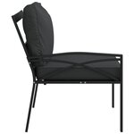 vidaXL Chaises de jardin avec coussins gris lot de 2 62x75x79 cm acier
