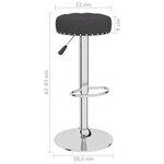 vidaXL Tabourets de bar lot de 2 noir tissu