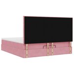 vidaXL Cadre de lit ottoman avec matelas rose 180x200 cm velours