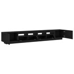 vidaXL Meuble TV 3 Pièces Noir 260 x 35 x 40 cm Bois d'ingénierie