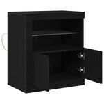 vidaXL Buffet Noir 60.5 x 37 x 67 cm Bois d'ingénierie