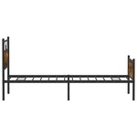 vidaXL Cadre de lit sans matelas chêne fumé 100x200 cm bois ingénierie