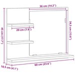 vidaXL Armoire à miroir salle de bain chêne artisanal 60x10 5x45 cm