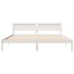 vidaXL Cadre de lit avec tête de lit Blanc 180 x 200 cm Pin massif