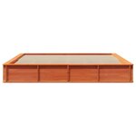 vidaXL Cadre de lit avec rangement à soulever  marron ciré  180 x 200 cm  en bois de pin massif