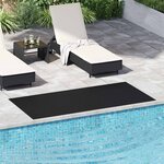 vidaXL Tapis de sol Noir 1 x 2 m Caoutchouc