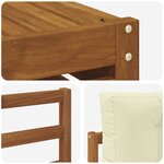 vidaXL Ensemble de canapés d'extérieur 7 pc Naturel et Crème