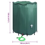 vidaXL Réservoir pliable d'eau de pluie avec robinet 1000 L