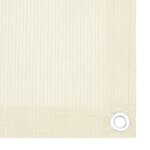 vidaXL Écran de balcon Crème 75x400 cm PEHD